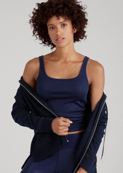 Women's Polo Ralph Lauren Ribbed Cotton Tank Tops | 810529BPM